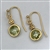 Giselle's Light Green Golden Pensamiento Earrings