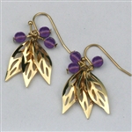 Giselle's Purple Rustling Leaves Earrings