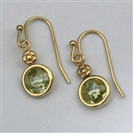 Giselle's Light Green Golden Pensamiento Earrings