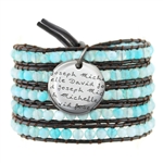 Vesta Aquamarine Blue Wrap Bracelet