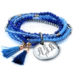 Vesta Azzurro Gothic Tassel Bracelet