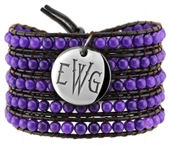 Vesta Amethyst Purple Wrap Bracelet Thorne Monogram