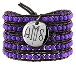 Vesta Amethyst Purple Wrap Bracelet Twilight Monogram