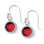 Vesta Garnet Red Earrings