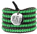 Vesta Emerald Green Wrap Bracelet Nouveau Monogram