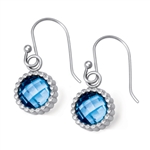 Vesta Zircon Blue Earrings