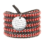 Vesta Garnet Red Wrap Bracelet