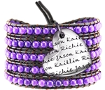 Vesta Mother's Heart Amethyst Purple Wrap Bracelet