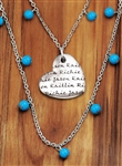 Vesta Mother's Heart Iris Necklace