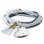Vesta Mother's Heart Nuvola Tassel Bracelet
