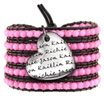 Vesta Mother's Heart Ruby Pink Wrap Bracelet