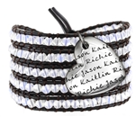Vesta Mother's Heart Spinel White Wrap Bracelet