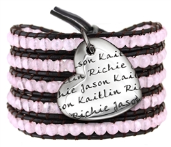 Vesta Mother's Heart Tourmaline Pink Wrap Bracelet