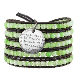 Vesta Peridot Green Wrap Bracelet