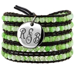 Vesta Peridot Green Wrap Bracelet Nouveau Monogram