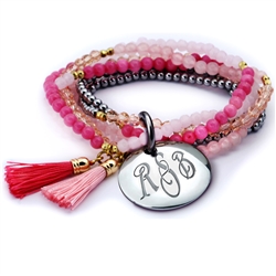 Vesta Rubino Nouveau Tassel Bracelet