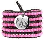 Vesta Ruby Pink Wrap Bracelet Nouveau Monogram