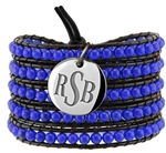 Vesta Spinel Blue Wrap Bracelet Legacy Monogram