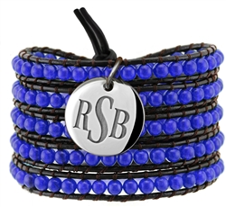 Vesta Spinel Blue Wrap Bracelet Legacy Monogram