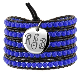 Vesta Spinel Blue Wrap Bracelet Nouveau Monogram