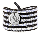 Vesta Spinel White Wrap Bracelet Legacy Monogram