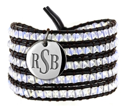 Vesta Spinel White Wrap Bracelet Legacy Monogram