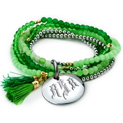 Vesta Smeraldo Gothic Tassel Bracelet